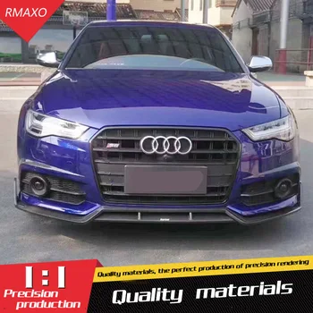 

For Audi A6 Body kit spoiler 2017-2019 For Audi A6 ksk ABS Rear lip rear spoiler front Bumper Diffuser Bumpers Protector