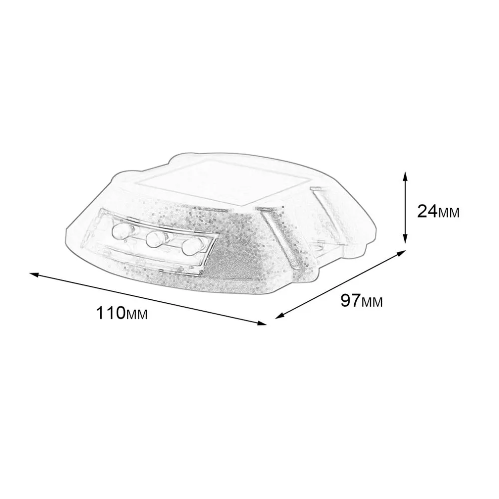 Waterproof blink lamp Path Light Solar Road Stud Paving IP68 Outdoor Driveway Pathway Yard Garden Step Lamps Warning Light 2018 6