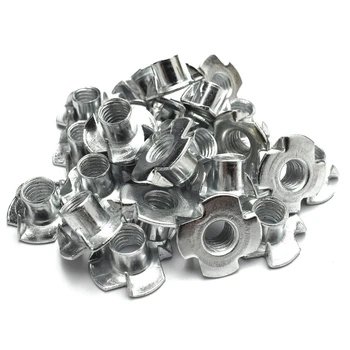 

50pcs M8 metal Captive T Nuts Pronged Tee Blind Nuts Metric