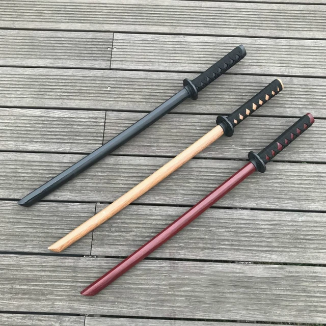 Espada de madera de 80cm, Katana de entrenamiento de lucha, cuchillo  samurái Vs Ninjas, accesorios de colección de decoración artesanal -  AliExpress