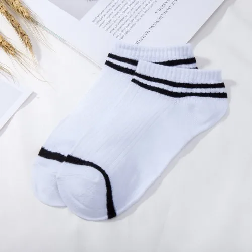 sangangbaiE 5Pair/lot=10pieces Cotton Ladies Socks Summer Cute Striped Shallow Mouth Invisible Female Fashion Socks - Цвет: sangangbaiE