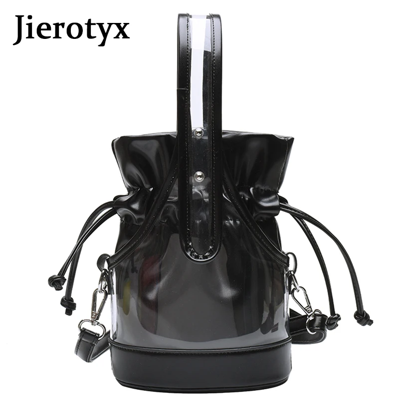 

JIEROTYX Ladies Fashion Crossbody Messenger Bags Women PU Leather Handbag Bucket Bag High Quality Casual Leather Totes Wallet