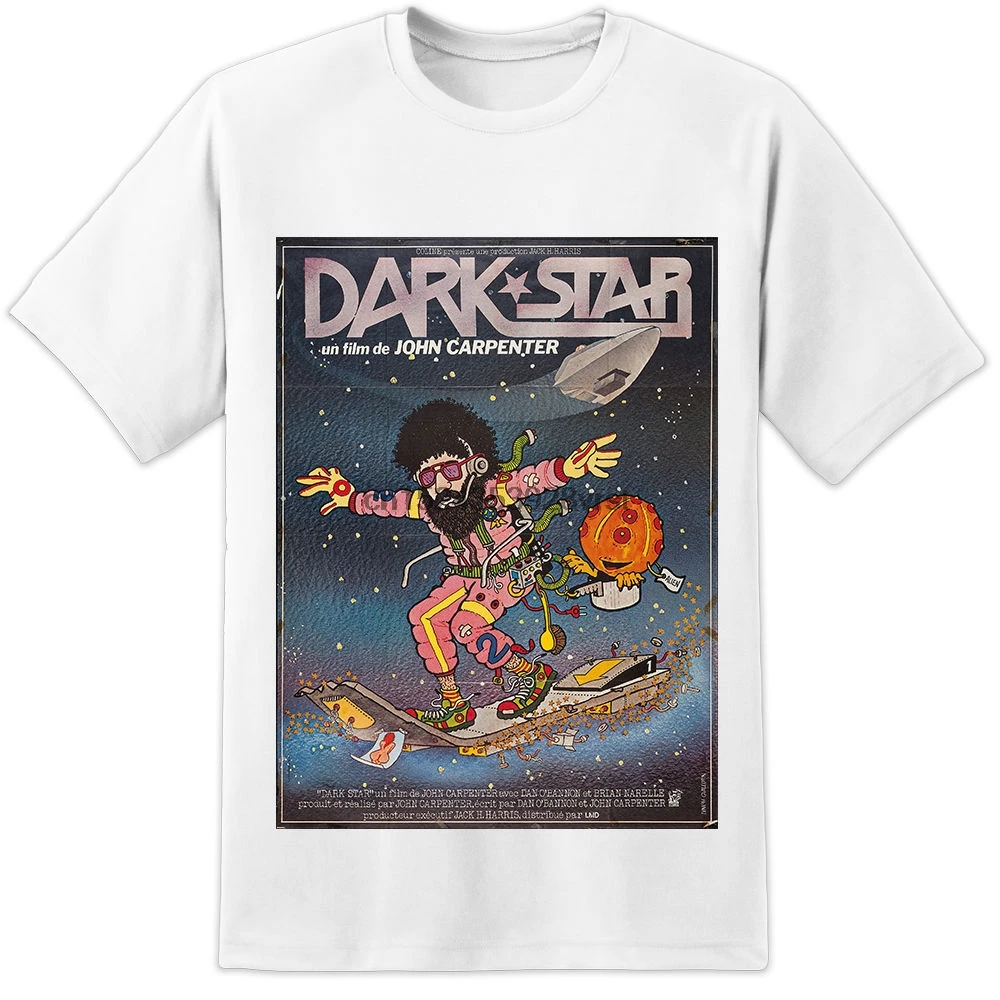 MENS JOHN CARPENTER DARK STAR MOVIE POSTER T SHIRT (S - 3XL) RARE FRENCH PRINT Harajuku Fashion Classic Unique free shipping |