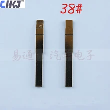 CHKJ 10 шт. сменный металлический пустой неразрезанный флип KD/VVDI/JMD пульт дистанционного управления HU101 тип ключа#38 для Changan для Ford Focus