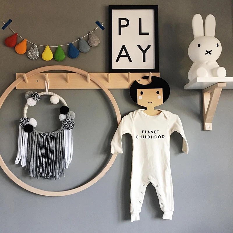 Скандинавская деревянная поперечная вешалка крючок для пальто креативная