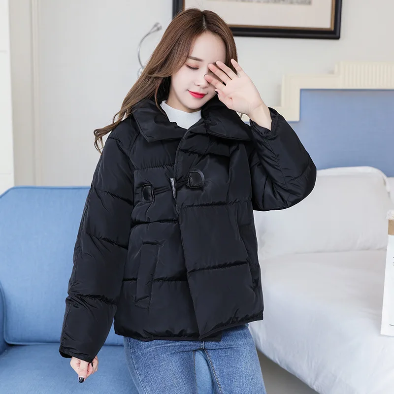 

Students down Coat 2019 Autumn And Winter New Style Korean-style WOMEN'S Wear Loose Thick Short Toggle down Jacket Cotton-padded