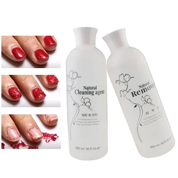 500ml 매니큐어 리무버 솔루션 및 젤 클렌저 퀵 드라이 네일 클린 Degreaser UV 젤 네일 아트 폴리시 리무버 매니큐어 도구
