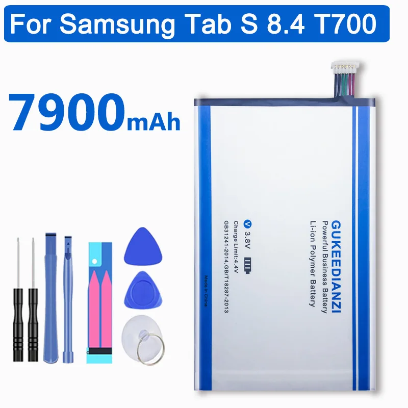 GUKEEDIANZI батарея EB-BT705FBC EB-BT705FBE для Samsung GALAXY Tab S 8 4 SM T700 T705 планшет 7900 мА/ч + Power Bank SM-T700 |