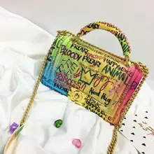 Граффити роскошные сумки женские сумки вывеска дамские сумки через плечо сумка-тоут мягкая кожаная сумка-мессенджер Cluth Bolso Mujer