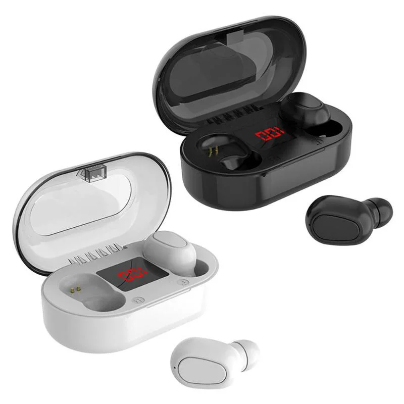 

TWS Wireless Bluetooth In-Ear Earphones IPX5 Waterproof Mini Earbuds Stereo Noise Cancelling Headset with Charging Case