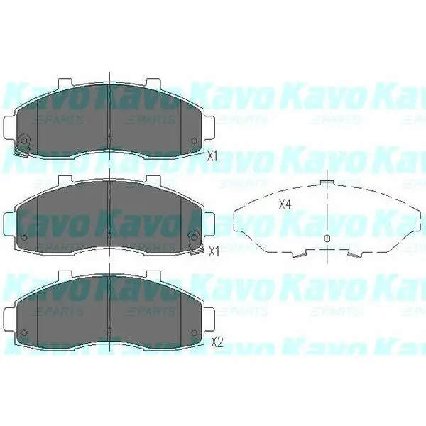 Колодки тормозные KIA PREGIO 2.7D 97- передние KAVO PARTS KBP-40