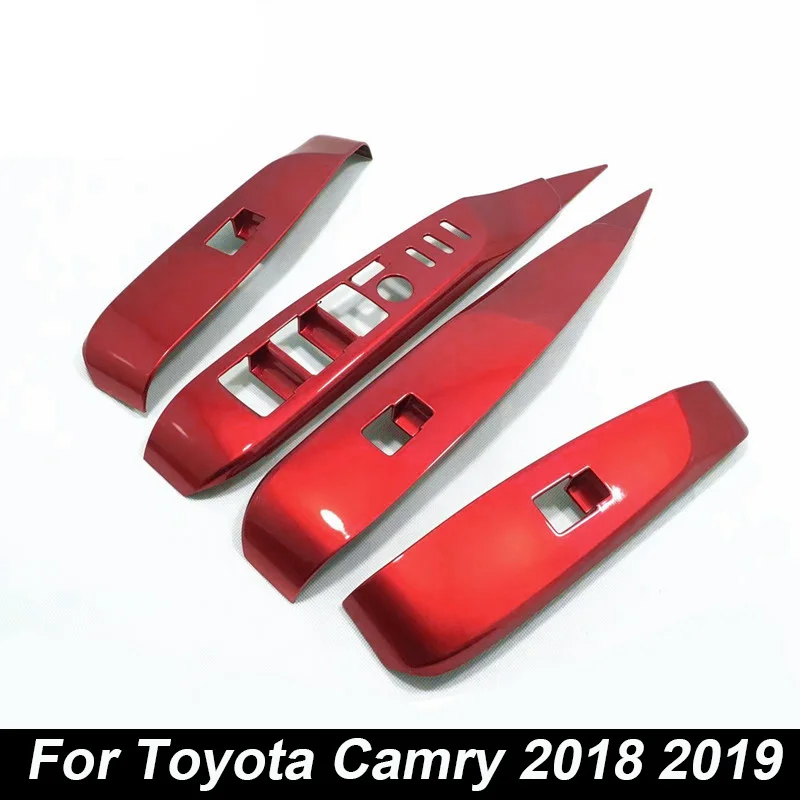 Внутренняя стеклоподъемная кнопка переключатель панель Накладка для Toyota Camry- части 4 шт. АБС Прочный