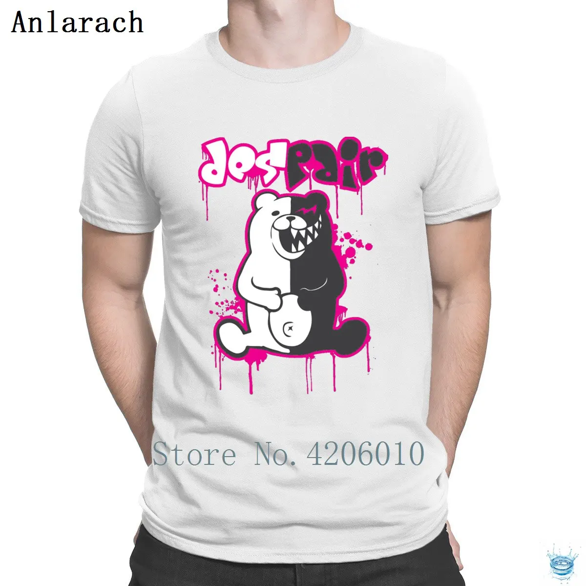 Danganronpa Monokuma Despair T-Shirt Famous Cotton Printed Top Tee T Shirt For Men Nice Pattern Summer Style Hilarious