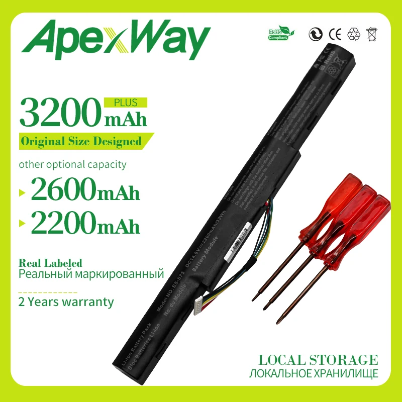 Аккумулятор для ноутбука Apexway AS16A8K AS16A5K AS16A7K Acer Aspire E 15 серия серии с на | Компьютеры