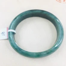Zheru ювелирные изделия чистый натуральный жадеитовый браслет натуральный благородный темно-зеленый 56 мм Женский Овальный нефритовый браслет отправить сертификат