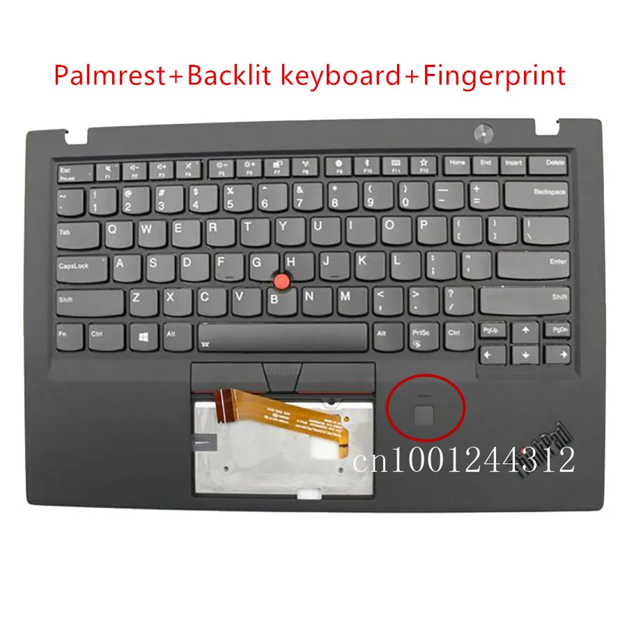 Чехол для lenovo ThinkPad X1 Carbon Gen 6th 20 KH-20 KG palmest верхняя крышка американская, с задней подсветкой клавиатуры