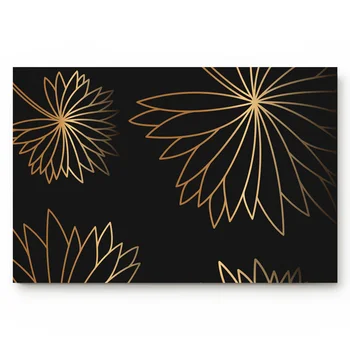 

Golden Pattern Black Background Living Room Doormat Home Environmental Protection Bathroom Door Non-slip Floor Mat