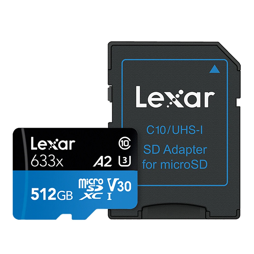 Карта памяти Lexar 633X 512 ГБ 256 ГБ 128 Гб 64 Гб SDXC Micro sd карта 32 Гб SDHC 95 M-100 м/с TF карта для Gopro/DJI/nintendo/смартфона