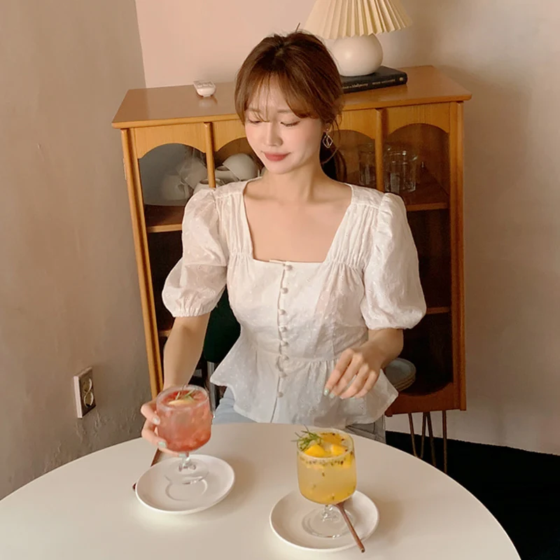 Embroidery Lace Spring femme Shirt Casual white Tops Girls Blouse Women Long sleeve Linen Cotton New Blouses | Женская одежда