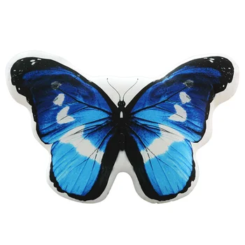 

1PC Adorable Doll Pillow Cute Butterfly Shaped Stuffed Plush Toy Doll Rest Pillow for Home Office Nap (Blue Butterfly, 35x40cm)
