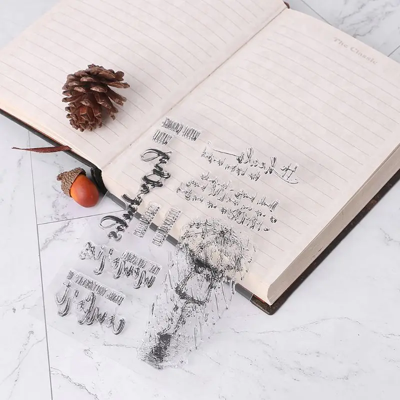ПВХ печать дождливый день Девушка Необычные узоры шрифт DIY скрапбук Фотоальбом