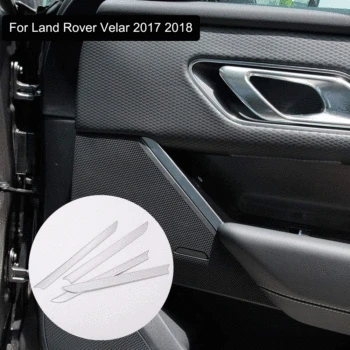 

For Land Rover Velar 2017 2018 ABS Mate Silver Door Speaker Decoration Strip Trim