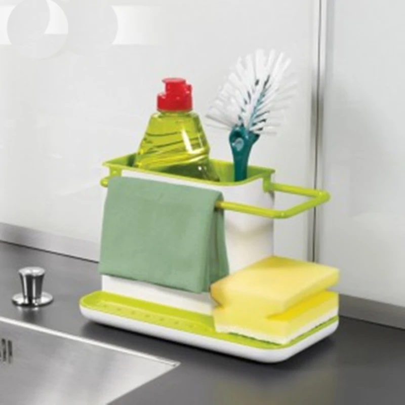 

Sponge Kitchen Box Draining Rack Dish Self Draining Sink Storage Rack Kitchen Organizer Stands Utensils Towel Rack YL-18