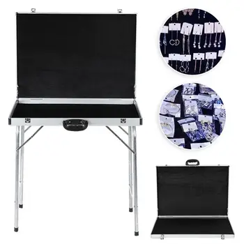 

Aluminum Alloy Jewelry Watch Tool Suitcase Portable Waterproof Display Storage Organizer Case Holder Soft Interior with Handle