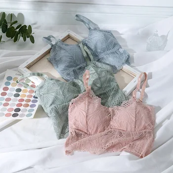 

2020 New Lace Camisole Women Sexy Tube Top Fashion Japanese Girl Chest Strap Wire Free Bra Tops