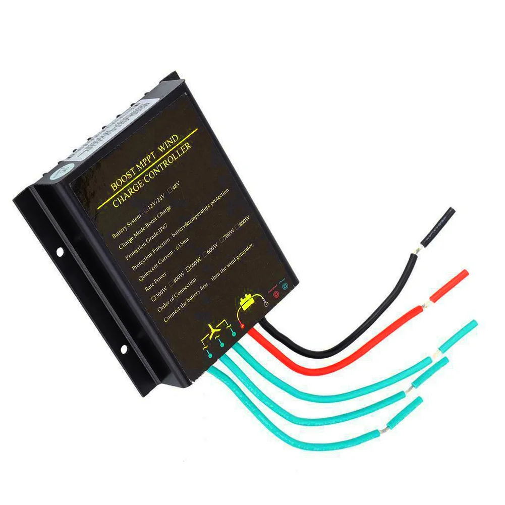 12V 24V Генератор Водонепроницаемый Контроллер заряда 12V 24V 48V ветряной Мощность 300W 600W 800W светодиодный индикатор Алюминий регулятор прочный практичный - Цвет: 12V 24V