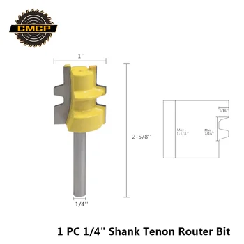 

1pc 1/4" Shank Tenon Cutters Router Bit For Wood Milling Cutter Lock Miter Router Bit Carbide End Mill