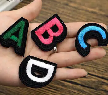 

Letters Alphabet Embroidered Applique Colorful Letters iron on Patches