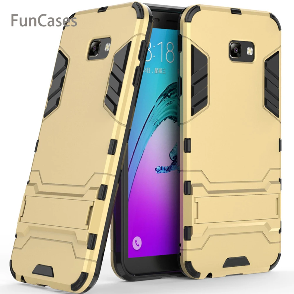 Для samsung Galaxy J4 Plus чехол Роскошный Железный человек Стенд жесткий Броня + Мягкий