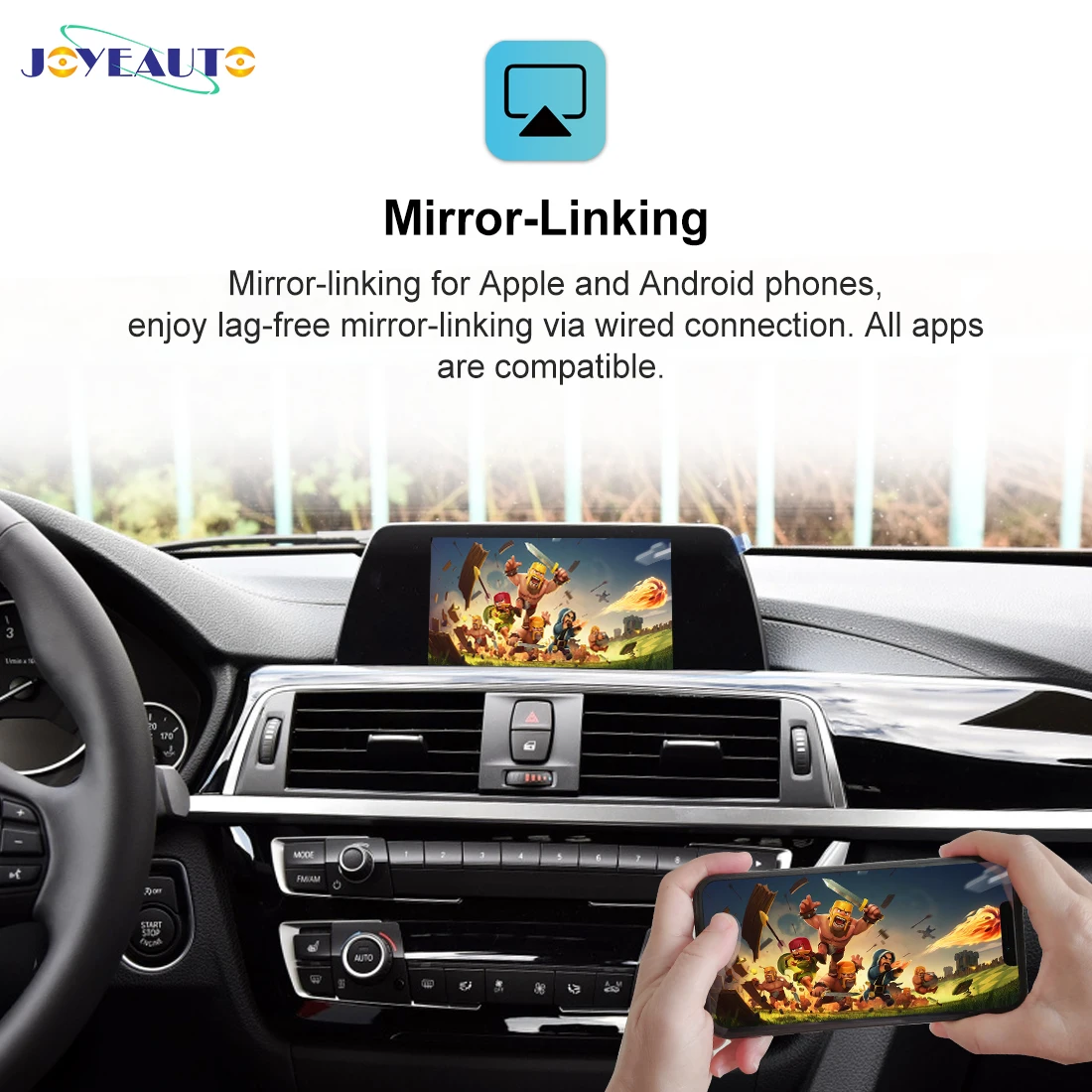 JoyeAuto Wireless Apple Carplay For BMW 1 2 3 4 5 6 7 Series X1 X3 X4 X5 EVO NBT CCC CIC 2003-2018 Android Auto Car Play Module