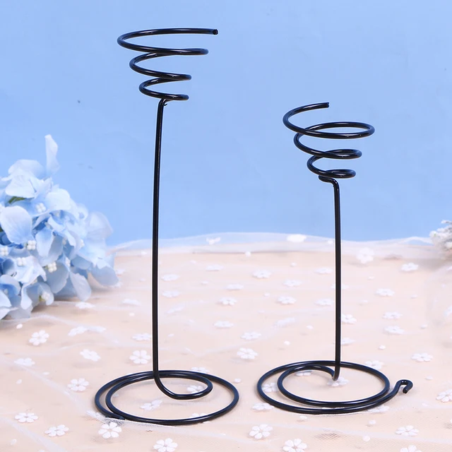 1 Pc Mini Dekoratív Fém Légkört Edény Állvány Tartály Tartó Erkély Dekoráció A Repülőgépekhez Tillandsia Kerti Készletek 2 Méret - Image 4