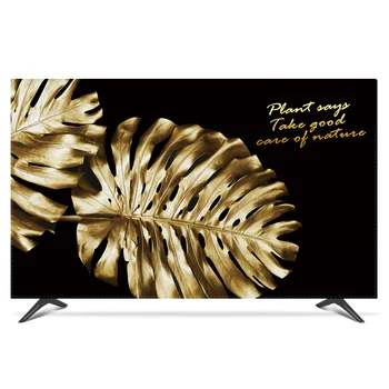 

Custom 19" - 80" 22 inch 75 inch Decorative Hood Cover for Screen LCD TV PC Landscape Palm Leaves Waterproof Black