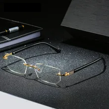 Бизнес без оправы анти-синие очки для чтения оптические Анти-усталость очки для чтения высококлассные очки для чтения