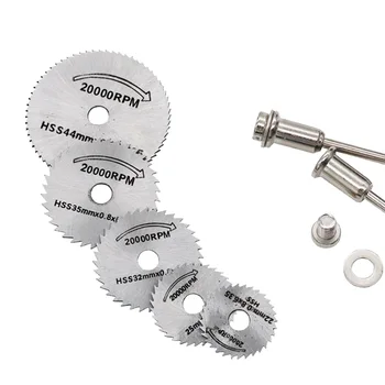 

7PCS/Set Professional Circular Mini Ultrathin Durable HSS Saw Blades and Rods Rotary Tool for Cutting Wood Aluminum Laminates