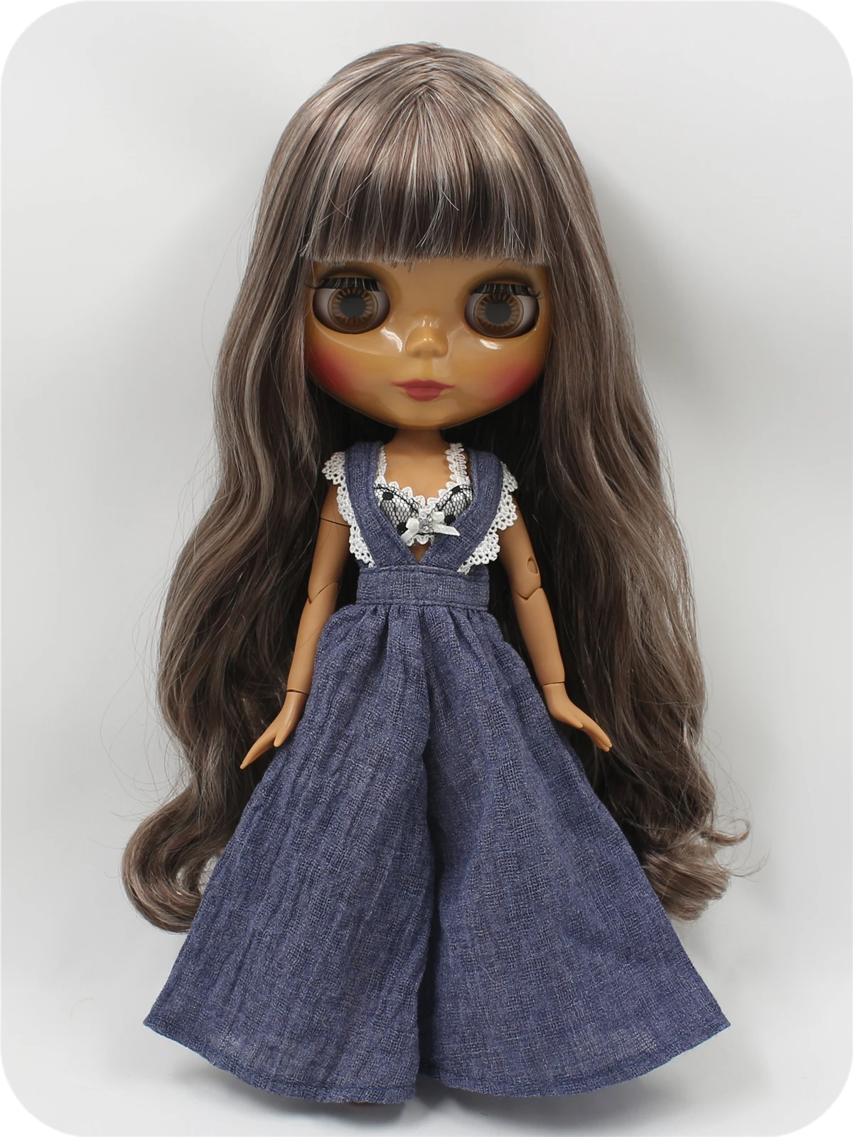 Neo Blythe Doll with Multi-Color Hair, Dark Skin, Shiny Cute Face & Factory Jointed Body 2