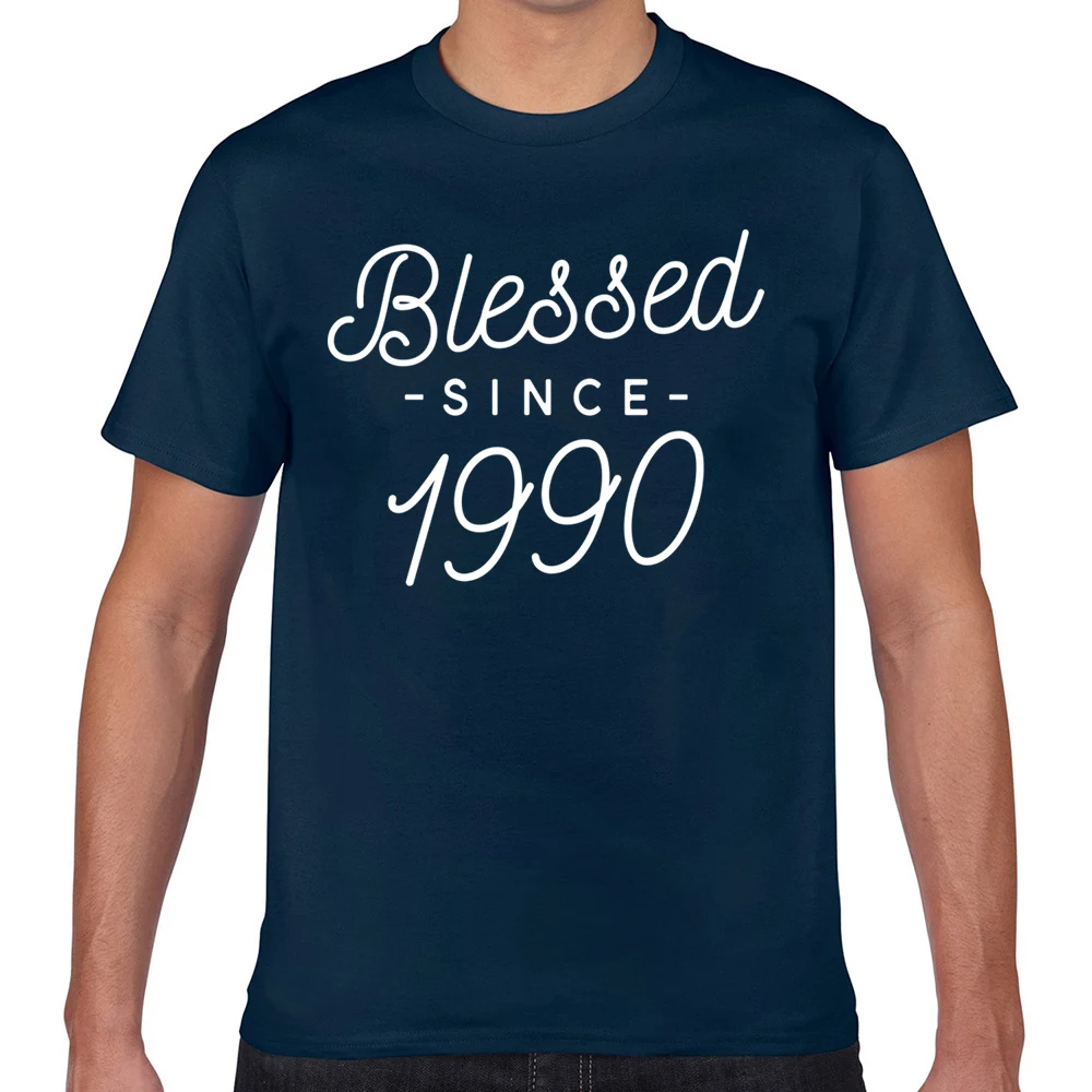 Топы футболки для мужчин blessed с 1990 года сексуальные винтажные мужские на заказ XXX |