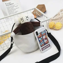 Стиль, корейский стиль, художественная и художественная Повседневная холщовая сумка-мессенджер, Женская мини-сумка, хипстер, серия MORI, вода Sm