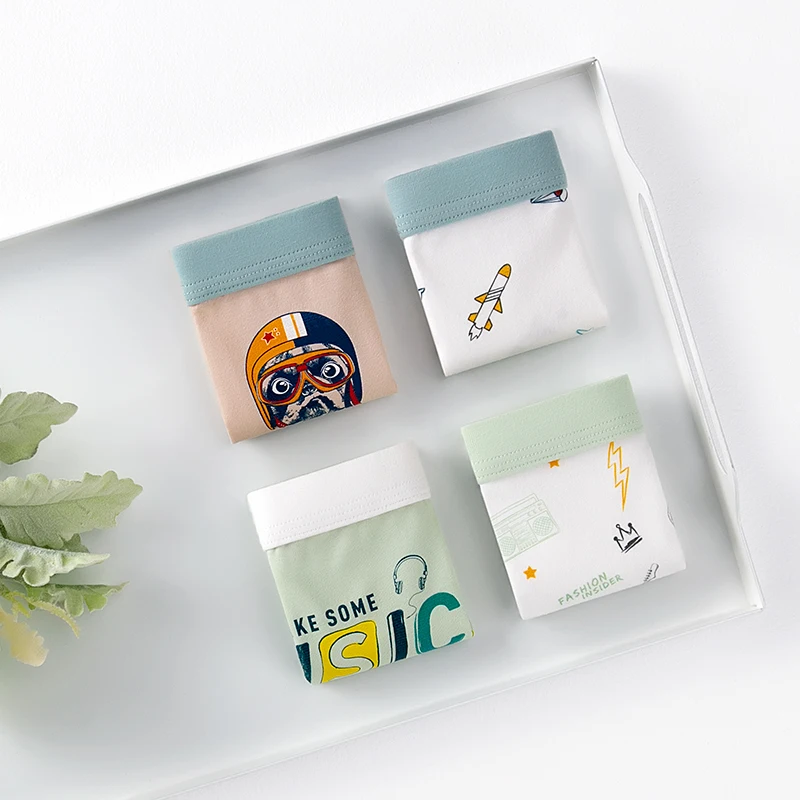 Трусы боксеры для мальчиков 2 шт. хлопковое мягкое дышащее нижнее белье с