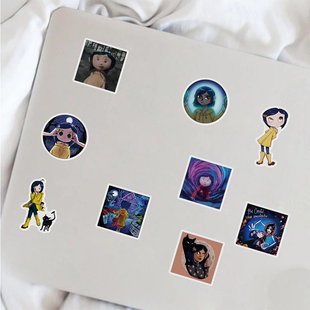 10/30/50/100PCS Movie Coraline & the Secret Door Stickers Car Motorcycle Luggage Guitar Waterproof Graffiti Cartoon Sticker Toy