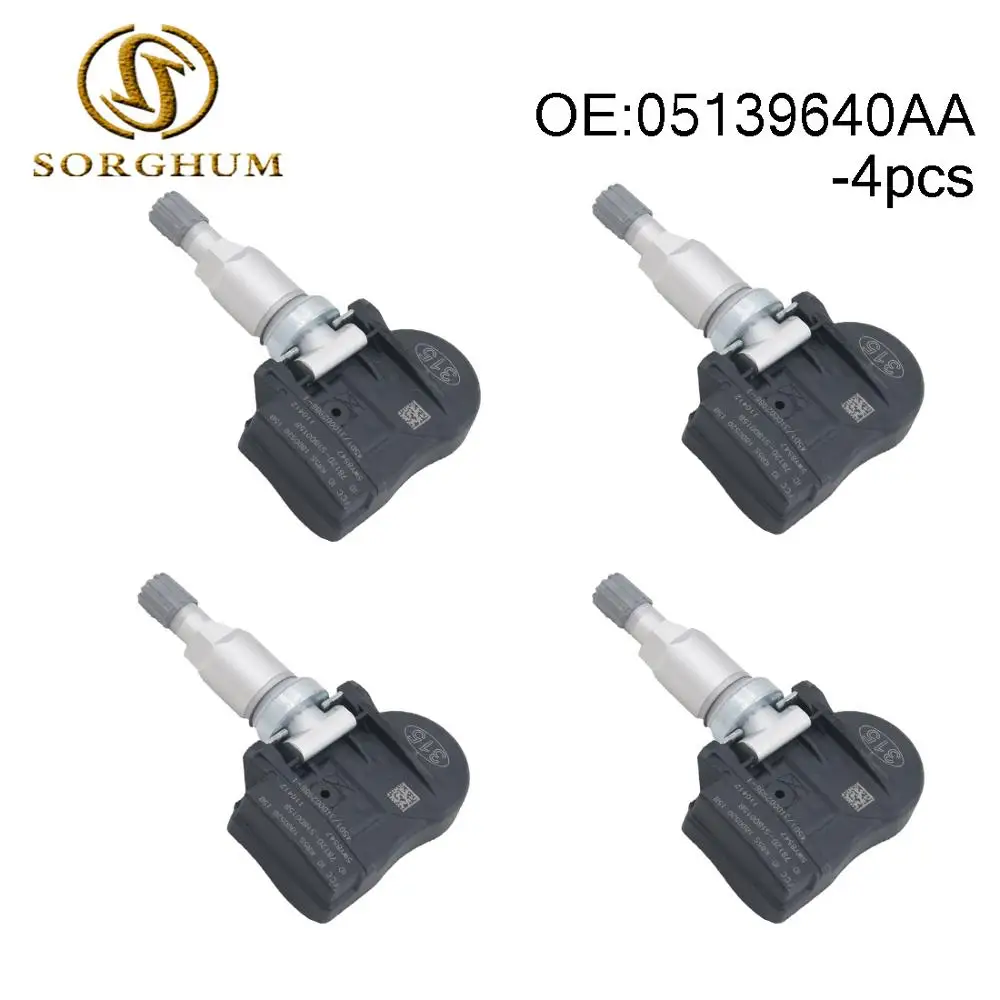 

Датчики давления в шинах 05139640AA, TPMS 315 МГц, 4 шт., подходит для Mopar, Dodge, Jeep