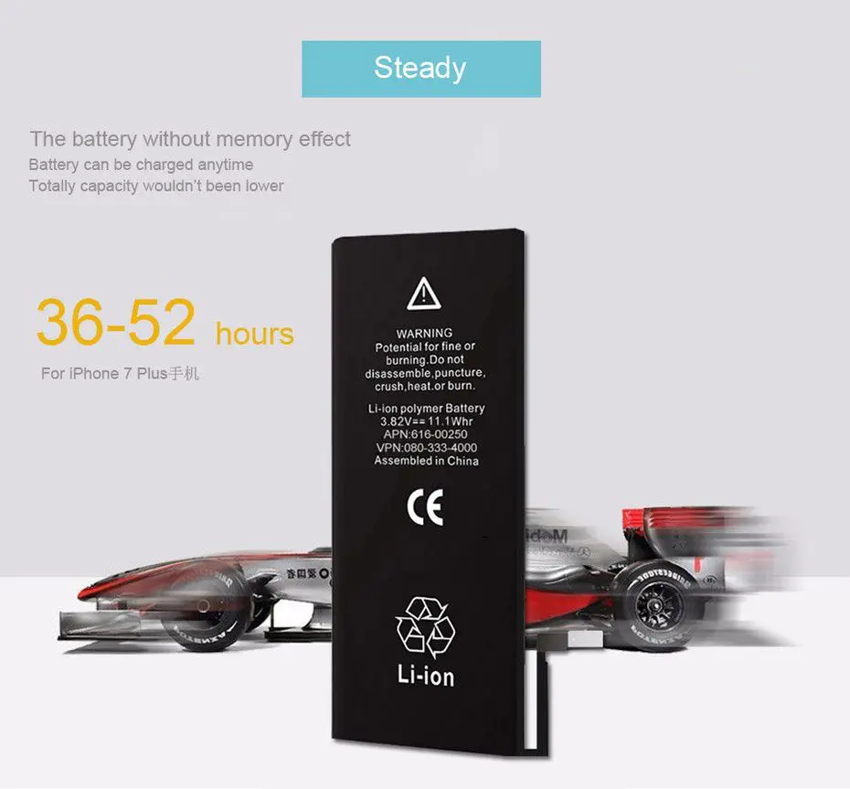 PINZHENG Original 2900mAh Mobile Phone Battery For iPhone 7 Plus Battery Original High Capacity With Tools Replacement Batteries