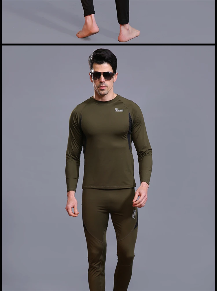 1 2017 New Winter Fleece Cycling Base Layer Set Men Sports Compression Thermal Underwear Ropa Ciclismo Bicycle Clothes Long Johns (13)
