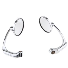 1 пара 8 мм 10 мм Серебристые Металлические Универсальные мотоциклетные ручки БАР КОНЕЦ ЗАДНЕГО вида Боковые выпуклые боковые зеркала