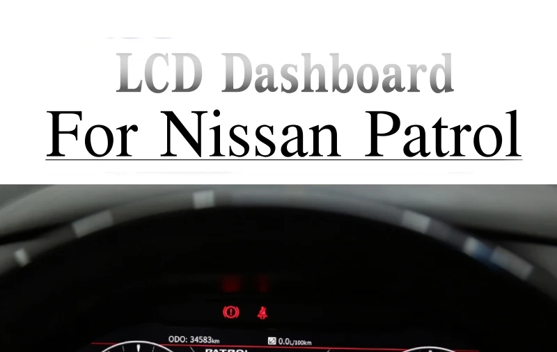 LCD touchable dashboard screen instrument cluster for Nissan Patrol Y62 2018 2019 2020 7