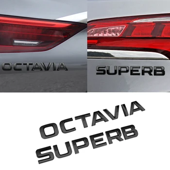 

2pcs Auto Products Car Displacement Sticker Car Trunk Sticker for Skoda Octavia Superb Fabia Kodiaq Yeti Skoda Sticker Black