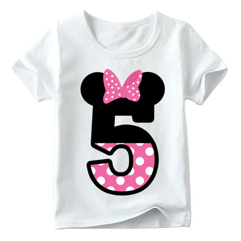 Футболка одежда с милым принтом и надписью «Happy Birthday» для маленьких мальчиков и девочек детская забавная футболка подарок на день рождения для детей 1-9 лет